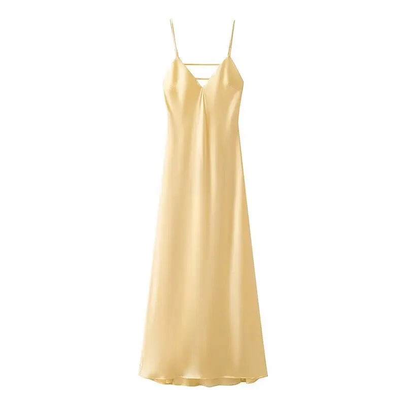 BlushAura Satin Dress
